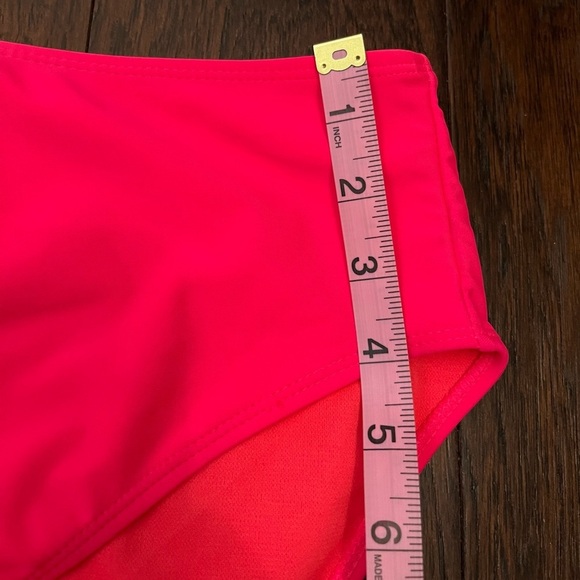 CYN & Luca High Waist Bikini Bottom Ombré on the right hip SZ L Hot Pink NWT - Picture 11 of 13